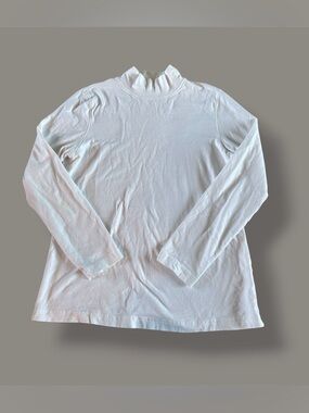 [Croft & Barrow] White Mockneck Long Sleeve Top